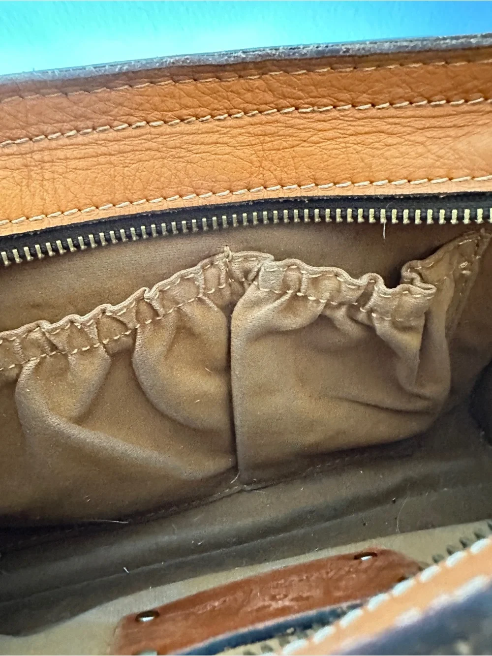 Patricia Nash Cognac Leather Messenger Crossbody
